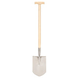 Vidaxl Puntspade T-handle en acier inoxydable et bois de cendre