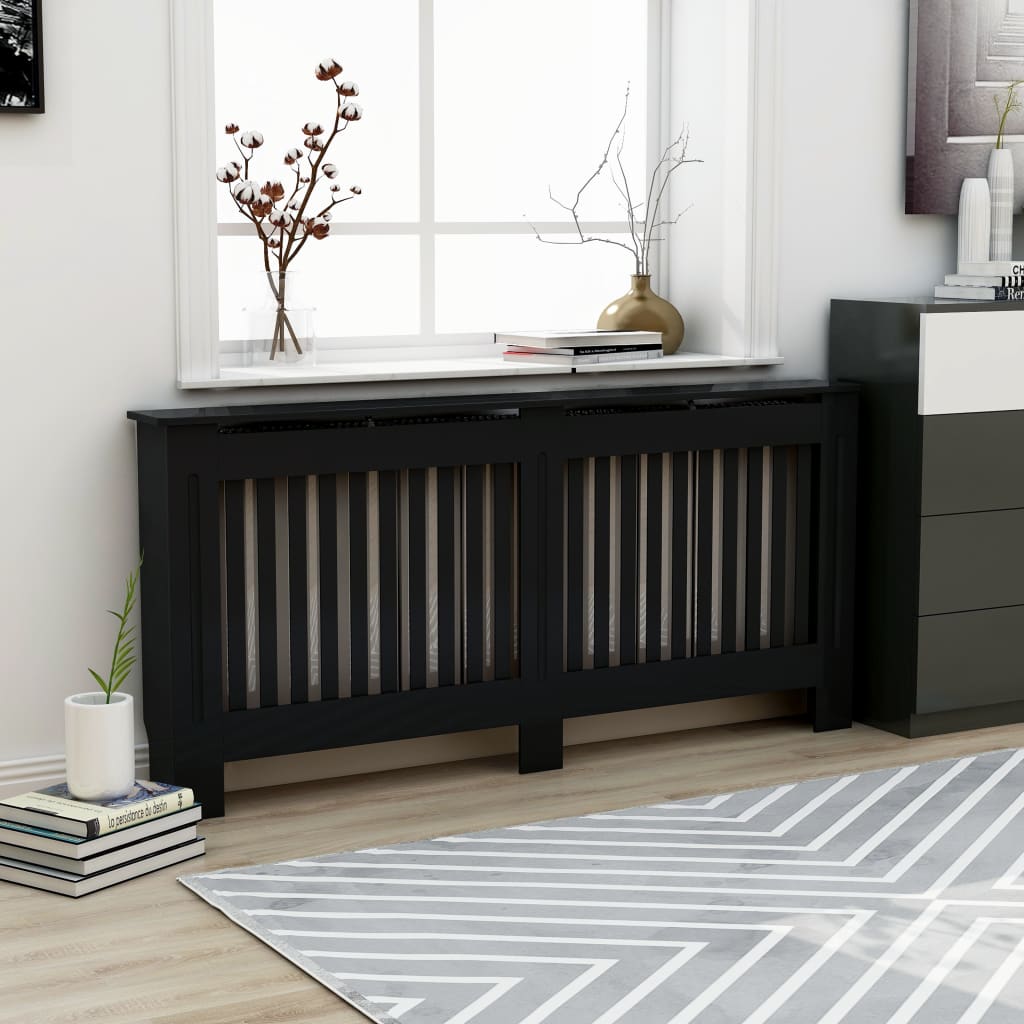 Vidaxl Radiatorom Construction 172x19x81.5 cm MDF nero