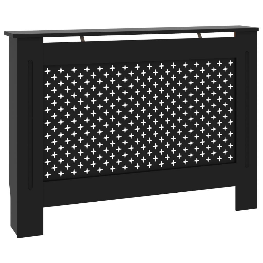 VIDAXL -Radiatorkonstruktion 112x19x81.5 cm MDF Schwarz