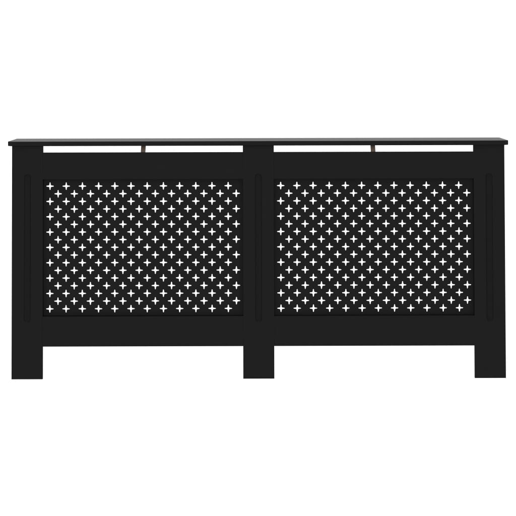 Construction de radiatorom vidaxl 172x19x81,5 cm mdf noir