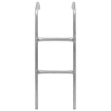 Vidaxl -Trampolinleiter mit 2 Sport 102,6 cm Stahl Silber gefärbt