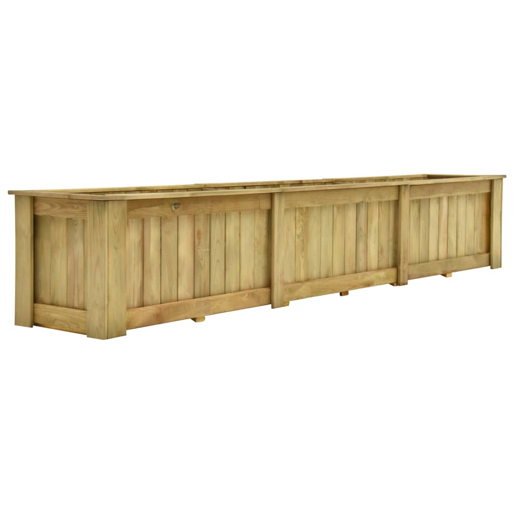 Vidaxl Planter opgehuewe 291x50x50 cm imprägnéiert Pinien Holz