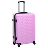 Vidaxl 3-part hard luggage set pink