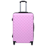 Vidaxl 3-part hard luggage set pink