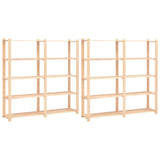 Vidaxl Storage Racks 5-lag 2 stk 170x38x170 cm fyrretræ 500 kg