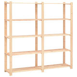 Vidaxl storage racks 5-layer 2 pcs 170x38x170 cm pine wood 500 kg