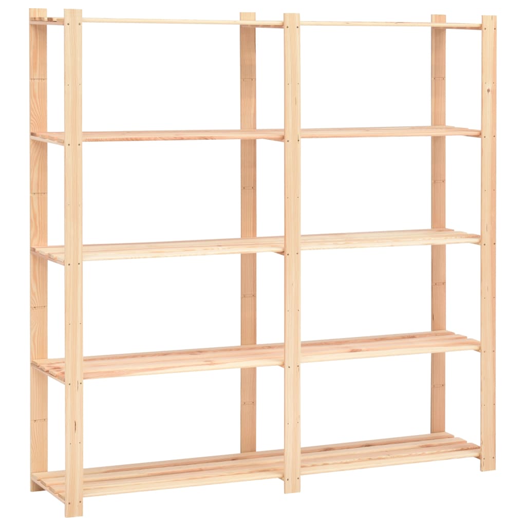 Vidaxl storage racks 5-layer 5 pcs 170x38x170 cm pine wood 500 kg