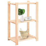 Vidaxl storage racks 3-layer 3 pcs 60x38x90 cm Solid pine 150 kg