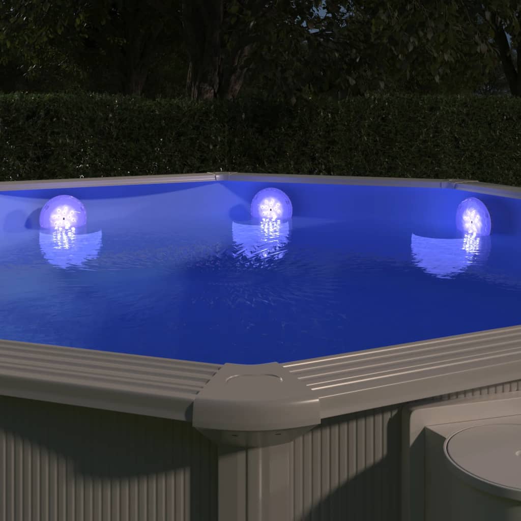 Vidaxl Schwimmbad Lampe Dip -up schwimmende LED mit Fernbedienung Weiß