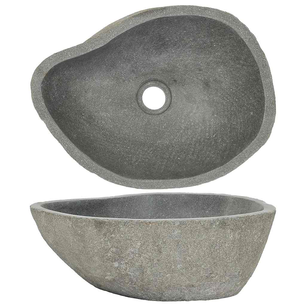 Vidaxl Washbasin Oval (37-46) x (29-36) cm Floss Steen