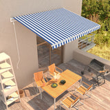 Vidaxl Luifel automatically extends 400x300 cm blue and white