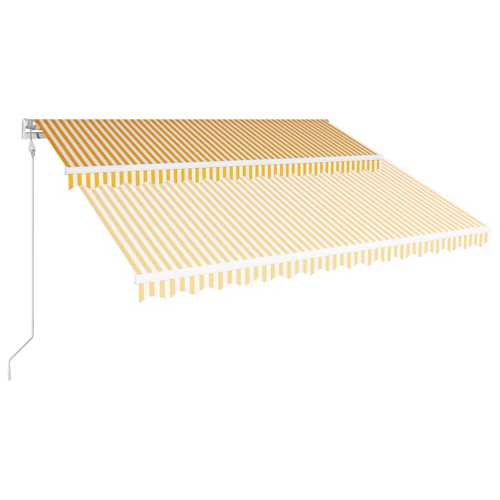 Vidaxl Luifel Automatisk utvidbar 400x300 cm Gul og hvit