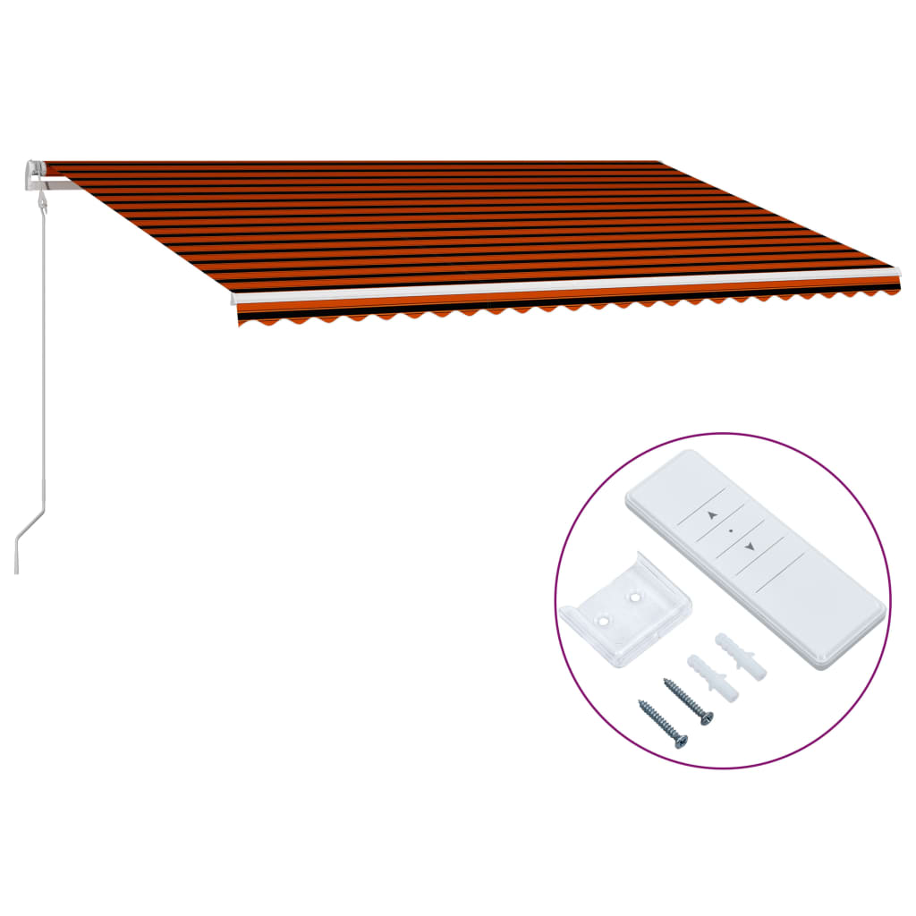 Vidaxl Luifel automatically extends 600x300 cm orange and brown