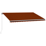 Vidaxl Luifel manually extends 500x300 cm orange and brown