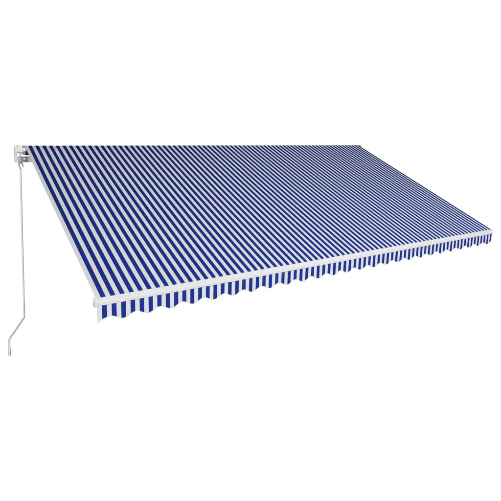 Vidaxl Luifel manually extends 600x300 cm blue and white