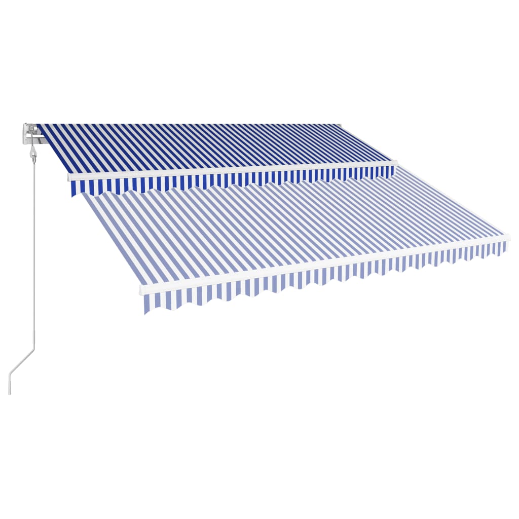 Vidaxl luifel automatesch 450x300 cm blo a wäiss