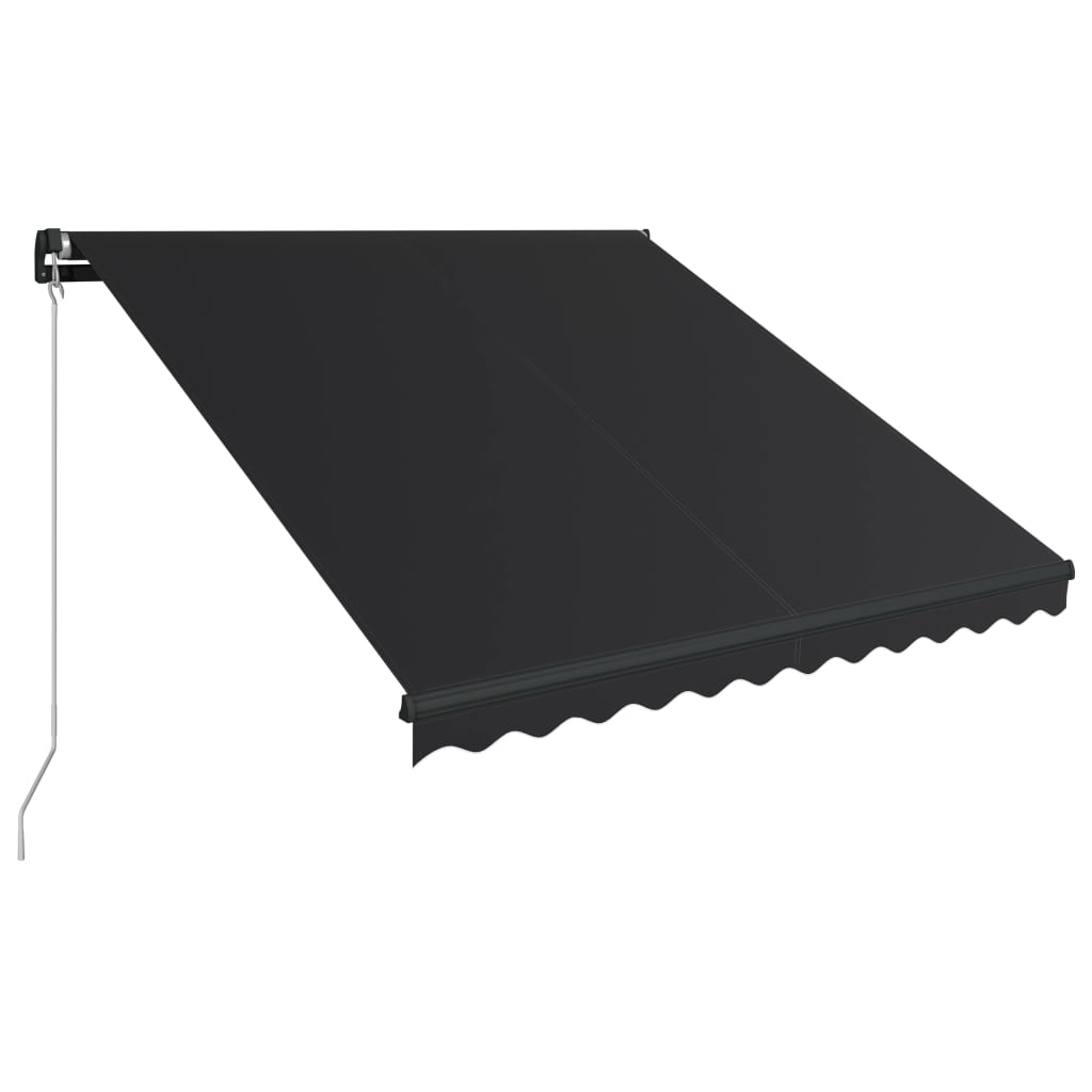 Vidaxl Luifel étend manuellement 350x250 cm anthracite