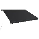 Vidaxl Luifel étend manuellement 400x300 cm anthracite