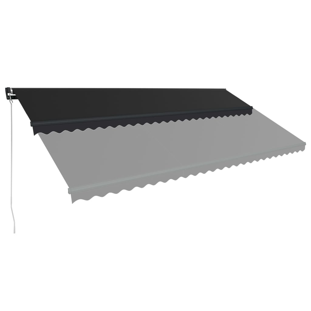 Vidaxl Luifel étend manuellement 600x300 cm anthracite