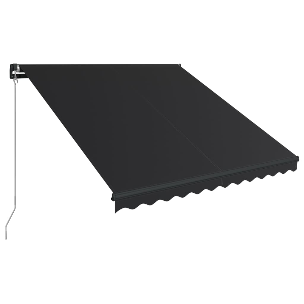 Vidaxl Luifel se puede extender manualmente con antracita LED 300x250 cm