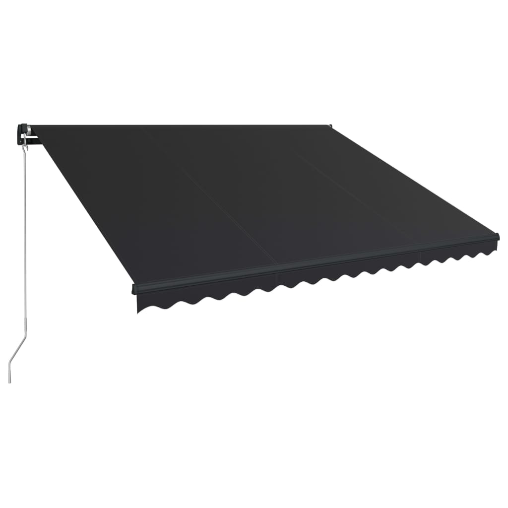 Vidaxl Luifel manuelt utvides med LED 400x300 cm Anthracite