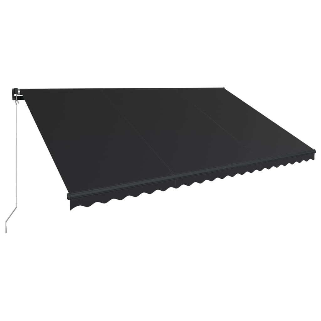 Vidaxl Luifel se puede extender manualmente con antracita LED 500x300 cm