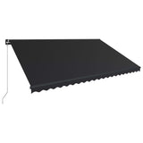 Bidaxl Luifel manuellt utdragbar med LED 500x300 cm Anthracite