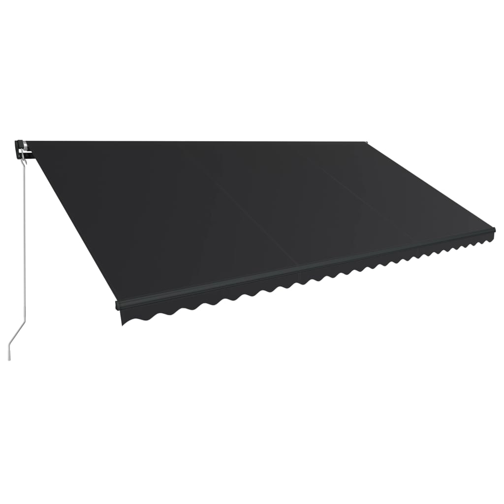 Vidaxl Luifel manuelt utvides med LED 600x300 cm Anthracite