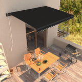 Vidaxl Luifel étend automatiquement l'anthracite de 400x300 cm