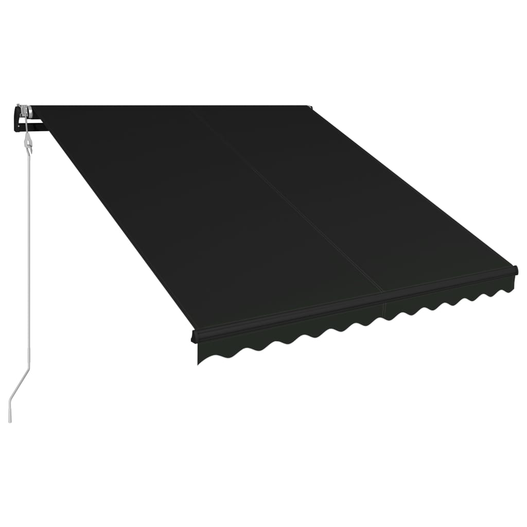 Vidaxl Luifel extensible con sensor de viento y antracita LED 350x250 cm