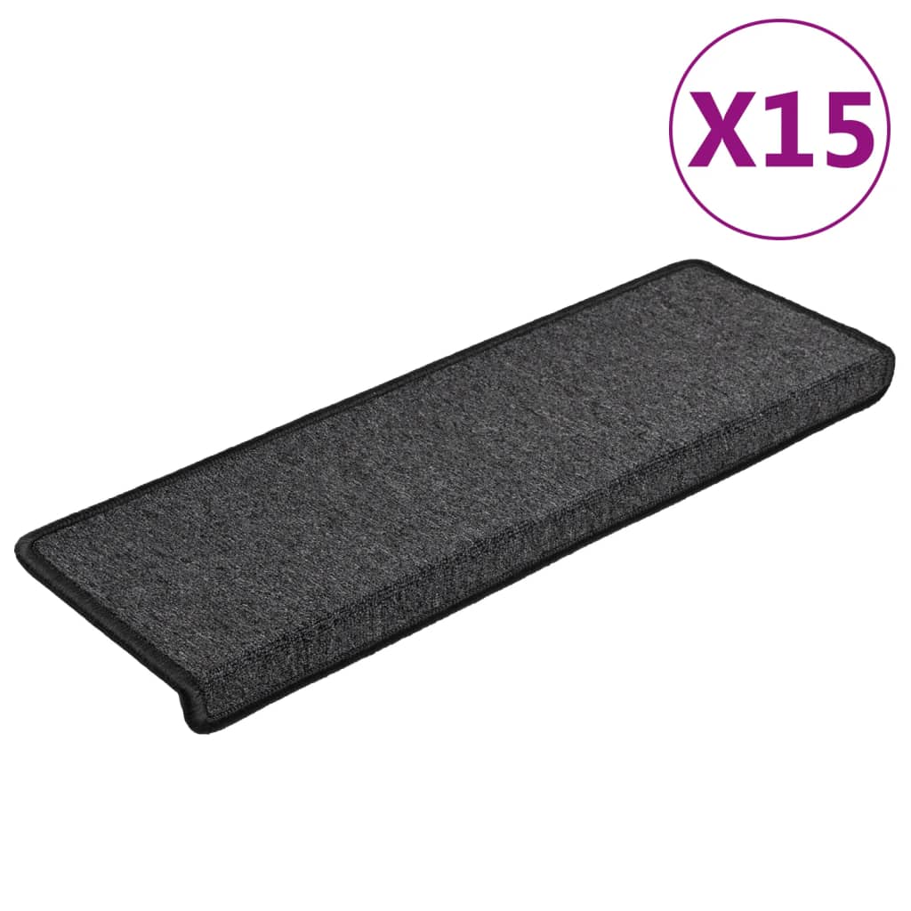 Vidaxl Stair tappetini 15 St 65x21x4 cm Antracite