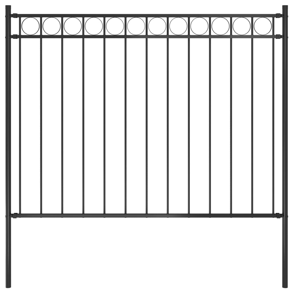 Vidaxl Garden Fence 1,7x1,2 M Steel Black