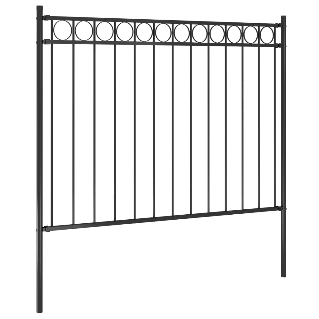 Vidaxl Garden Fence 1,7x1,2 M Steel Black