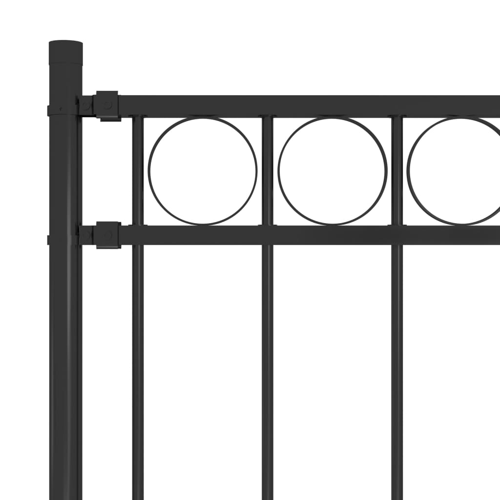 Vidaxl Garden Fence 1,7x1,2 M Steel Black