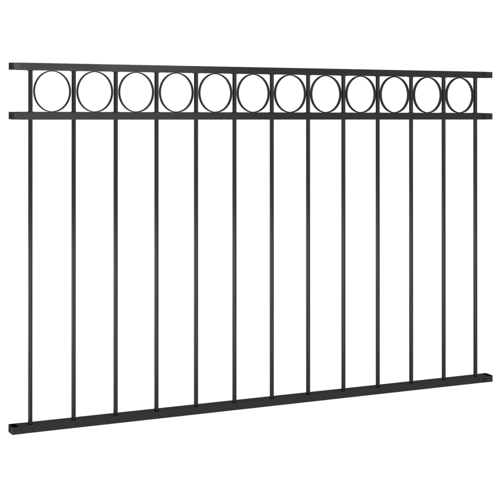 Vidaxl fence panel 1.7x0.8 m steel black