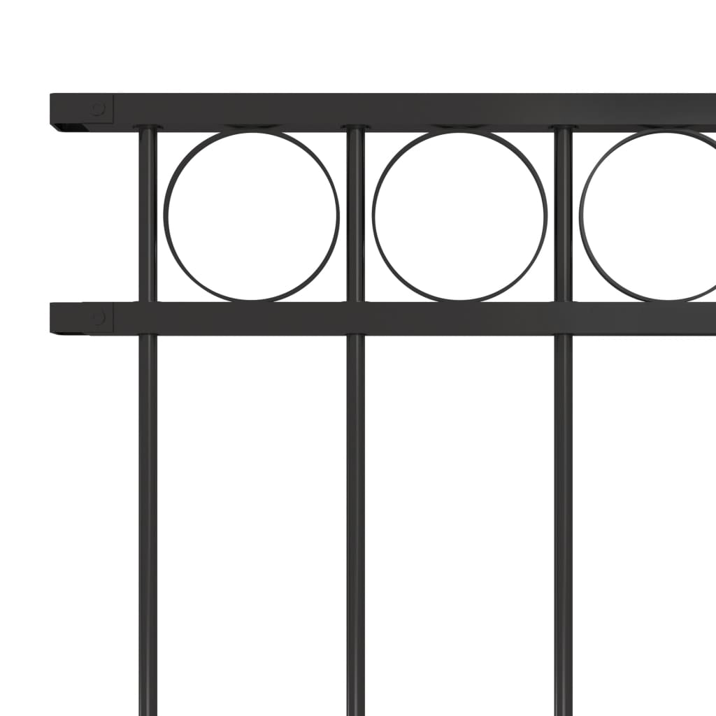 Vidaxl fence panel 1.7x0.8 m steel black