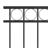 Vidaxl fence Panel 1.7x1 m Stol schwaarz