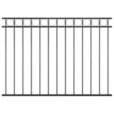 Vidaxl fence panel 1.7x1.2 m steel black