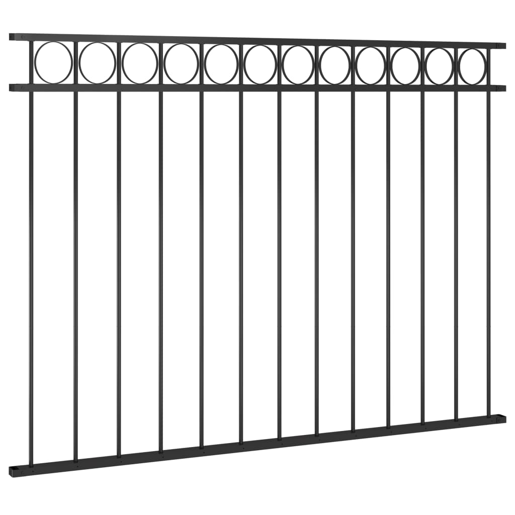 Vidaxl fence panel 1.7x1.2 m steel black