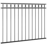 Vidaxl fence panel 1.7x1.2 m steel black