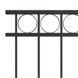 Vidaxl fence panel 1.7x1.2 m steel black