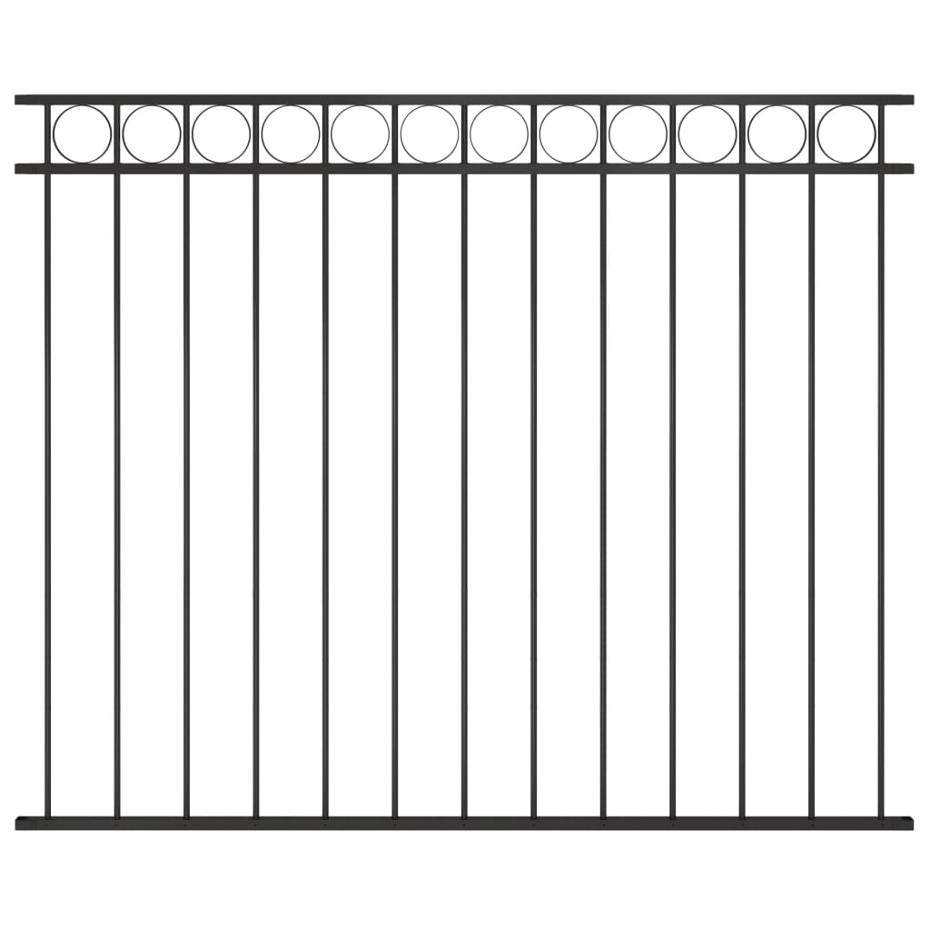 Vidaxl fence panel 1.7x1.5 m steel black