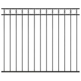 Vidaxl fence panel 1.7x1.5 m steel black