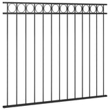 Vidaxl fence panel 1.7x1.5 m steel black