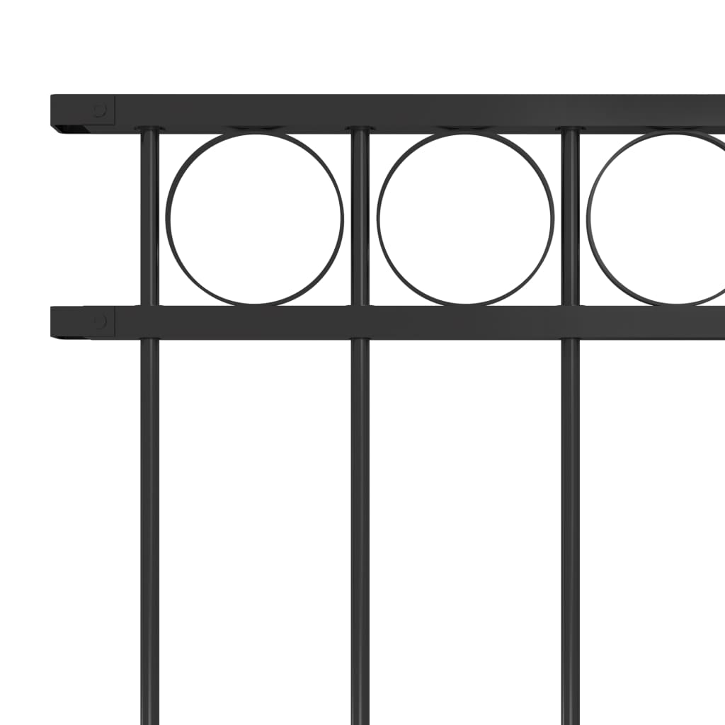 Vidaxl fence Panel 1.7x1.5 m Stol schwaarz