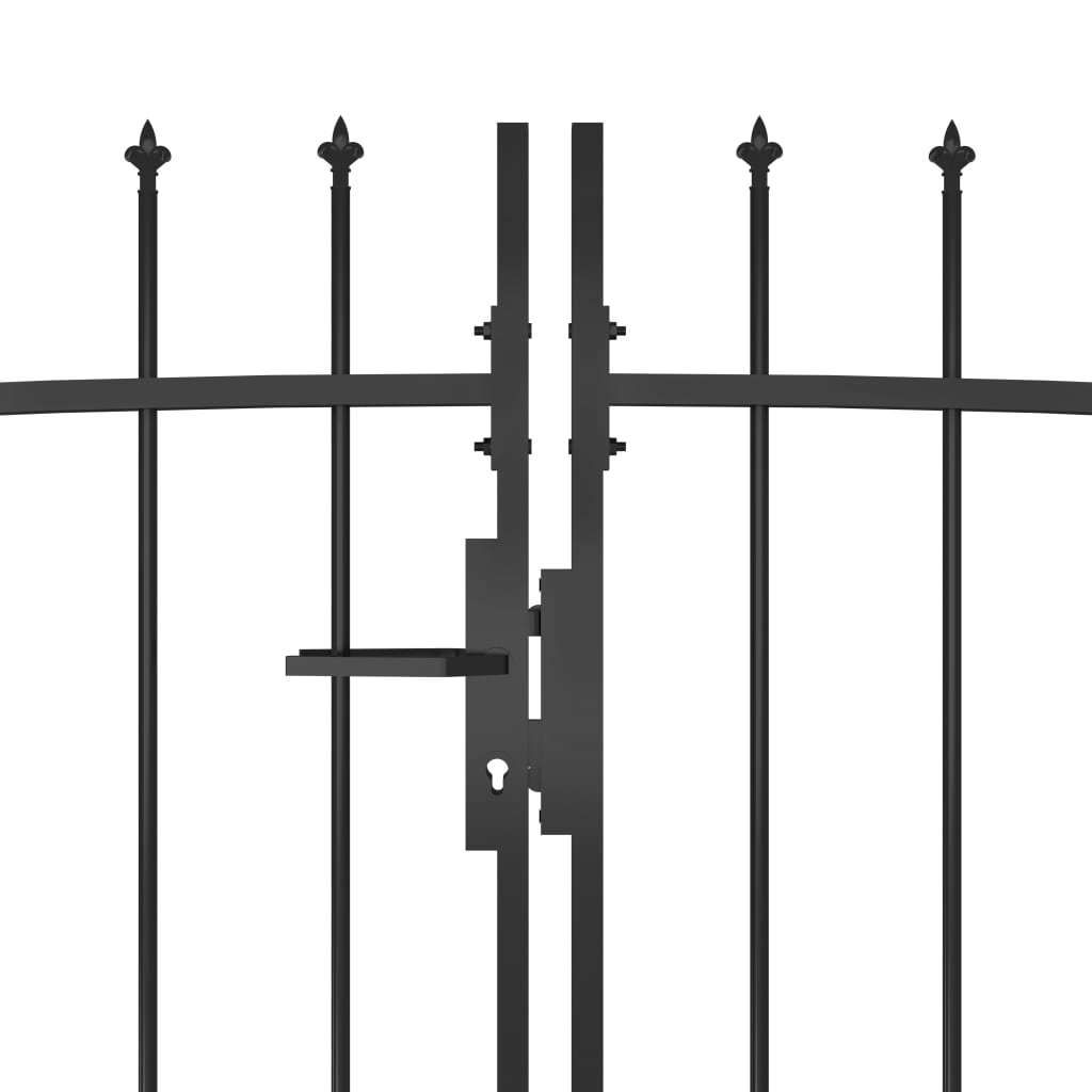 Vidaxl Port s Spear Top 5x2 m černé