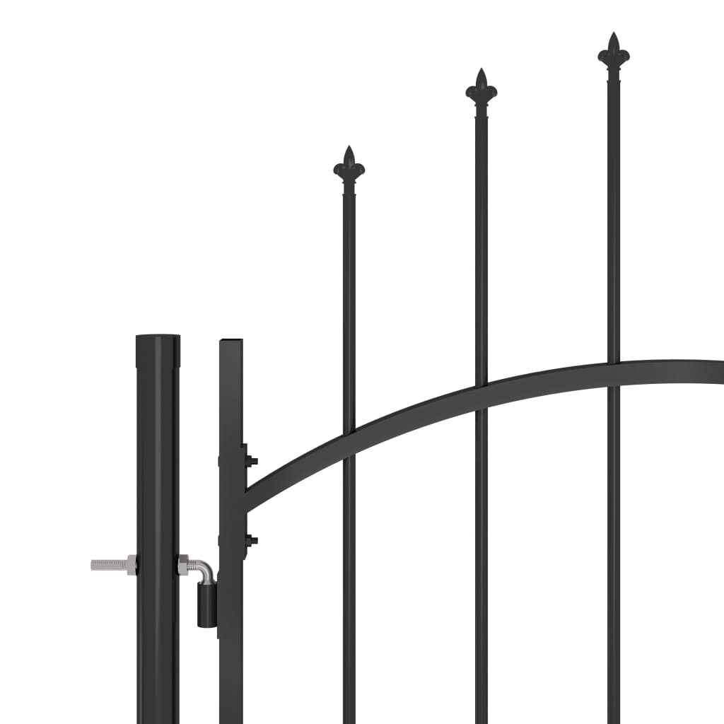 Port vidaxl avec lance supérieure 5x2,25 m noir