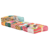 Vidaxl Pouf Patchwork en tissu modulaire