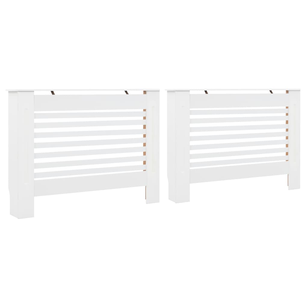 Vidaxl Radiatoroments 2 St 112x19x81.5 cm MDF bianco