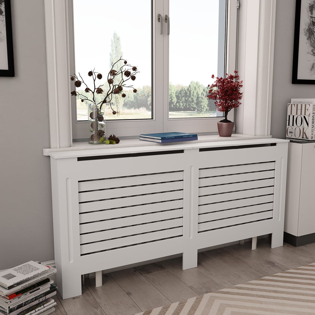 Vidaxl radiatoromenty 2 st 172x19x81,5 cm mdf bílá